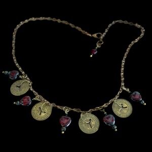 Vintage 1950's NYC Subway Transit Token Romantic Charm Necklace
